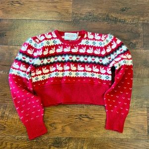 Vintage crop holiday sweater